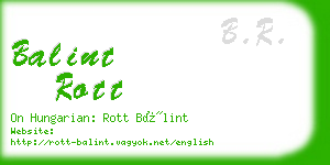 balint rott business card